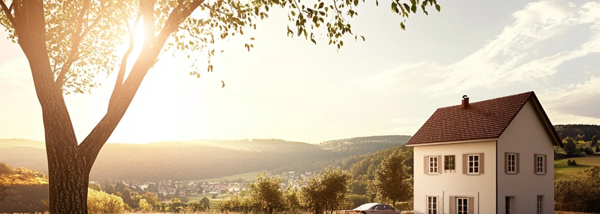 Haus in idyllischer Allgäuer Landschaft bei Sonnenuntergang – symbolisiert neuen Lebensabschnitt nach Immobilienverkauf im Alter